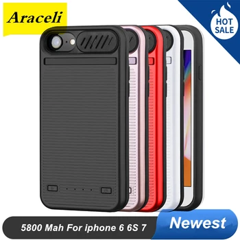 

5800 Mah Battery Case Phone Case Small Speaker 3 in 1 Powerful Function Power Bank For iphone 6 6S 7 Charger Case