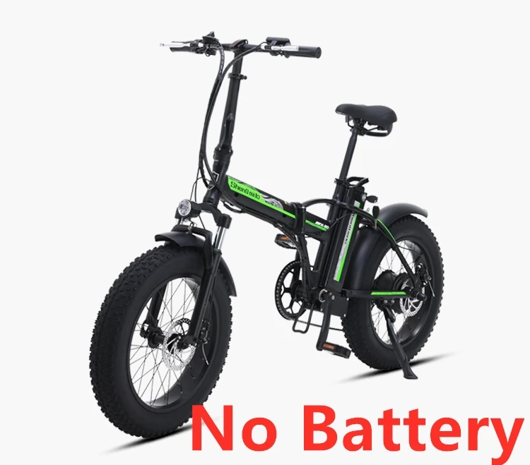 Without Battery 500 Вт Электрический велосипед супер Снежный велосипед 48 в электрический складной велосипед Алюминиевый сплав Мотоцикл Портативный электрический fat tire bike - Цвет: Without Battery
