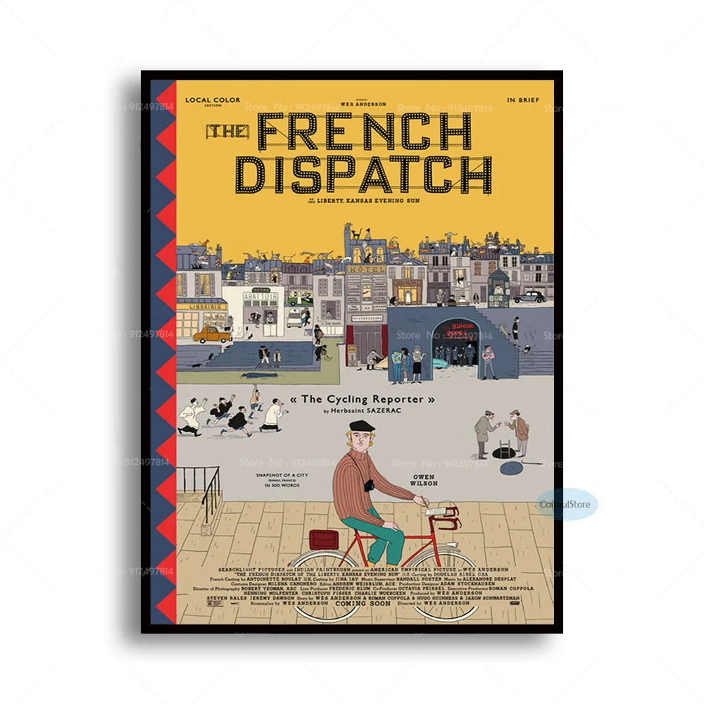 The French Dispatch 2021 Movie Printing Canvas Oil Painting Wall Art Poster HD Prints Picture For Decoration Living Room Bedroom