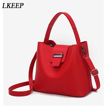 

2019 Spring Women's Bag Classic Fashion Shoulder Bag Simple Portable Messenger Bag Ladies Handbag Red