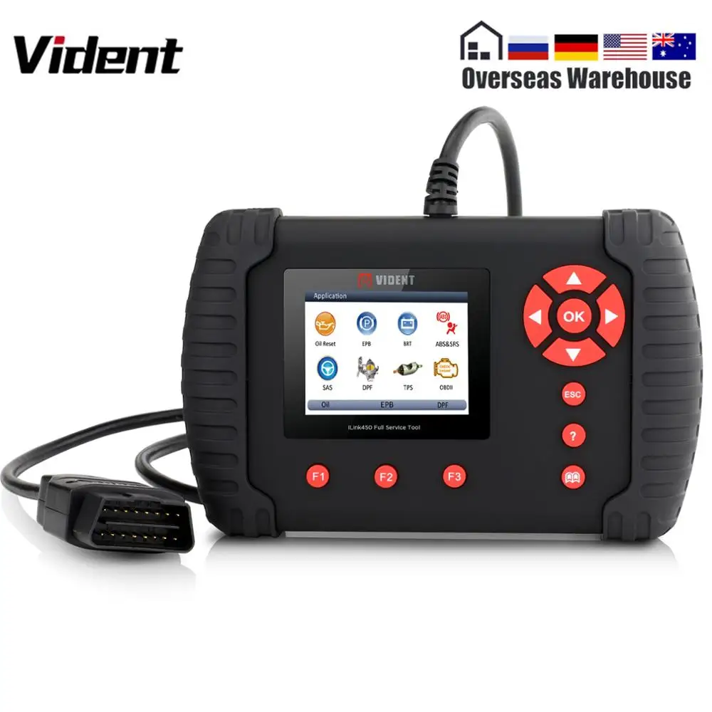

Vident iLink450 OBDII Diagnostic Scan Tool for ABS SRS Reset/DPF/Battery Configuration All System Diagnostic Tool