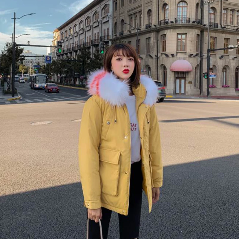 Winter Hooded Parka Women Jacket Coat Thicke Down Cotton Mid-Long Outerwear Plus Size Snow Cotton Padded Female Jacket