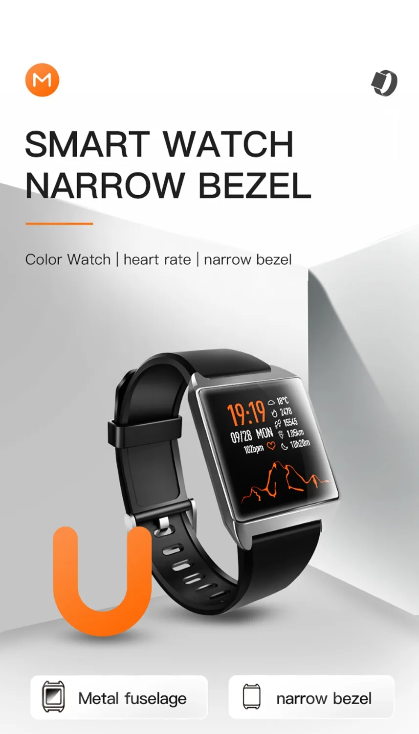 W2 1.3'' IPS Color Screen Smart Watch IP68 Heart Rate Waterproof Blood Pressure Fitness Exercise Bracelet Smartwatch Men Women