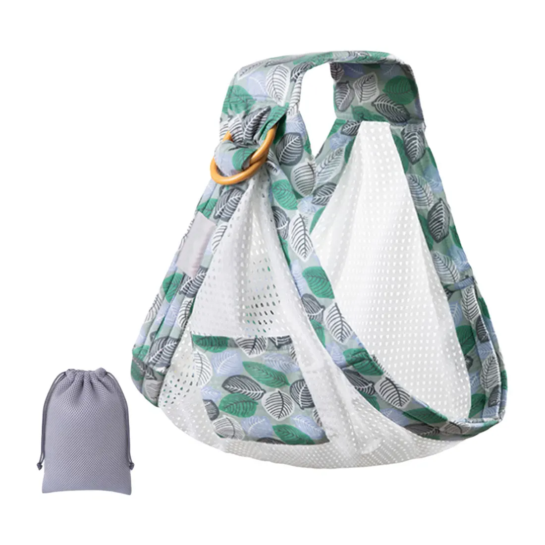 Style 1 leaf green Переноска для новорожденных, слинг двойного назначения для кормления младенцев, сетчатая ткань, переноска для кормления грудью до 130 фунтов(0-36 м - Цвет: Style 1 leaf green