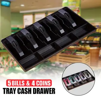 

5 Grids ABS Store Cash Drawer Cash Drawer Register Stylish Fashionable 4 Coins Security Replacement Coin Garage Sales