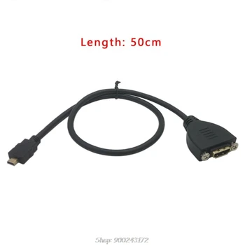 

50cm Micro HD-MI Male to HD-MI Female Extension Cable with Screw Panel Mount O03 20 Dropship