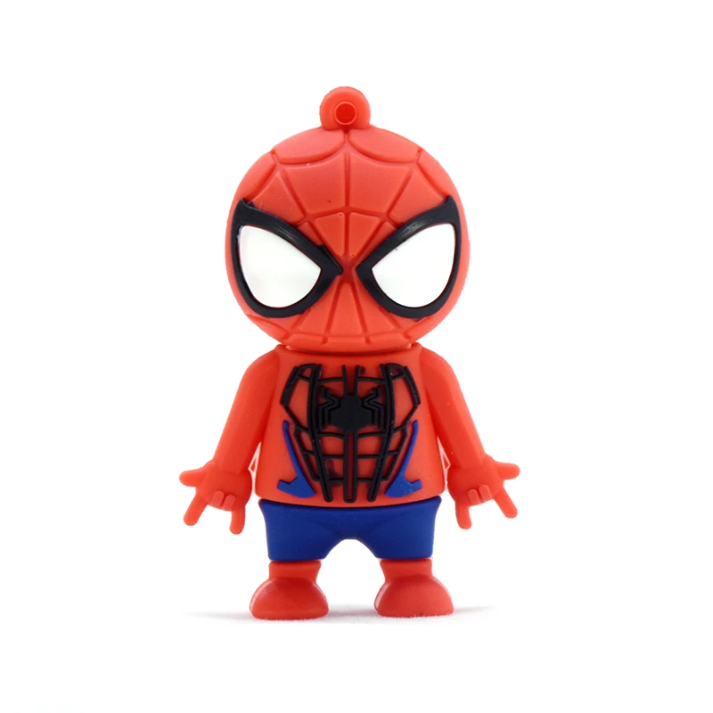 Spider-Man Usb флеш-накопитель с рисунком аниме, 64 ГБ, 32 ГБ, 16 ГБ, 8 ГБ, 4 Гб, пантера, Дэдпул, Человек-паук, 128 ГБ, 256 ГБ, карта памяти - Цвет: Spider-Man