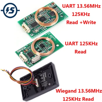 

DC 5V RFID Reader Wireless Module UART 3Pin 125KHz 13.56MHz Card Reading EM4100 for IC Card PCB Attenna Sensor Kits For Arduino