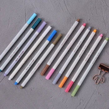 

Metal Color Mark Pen Water-Based Marking Pen DIY PDA Color Painted Black Card Pen 12 Color Graffiti Pen