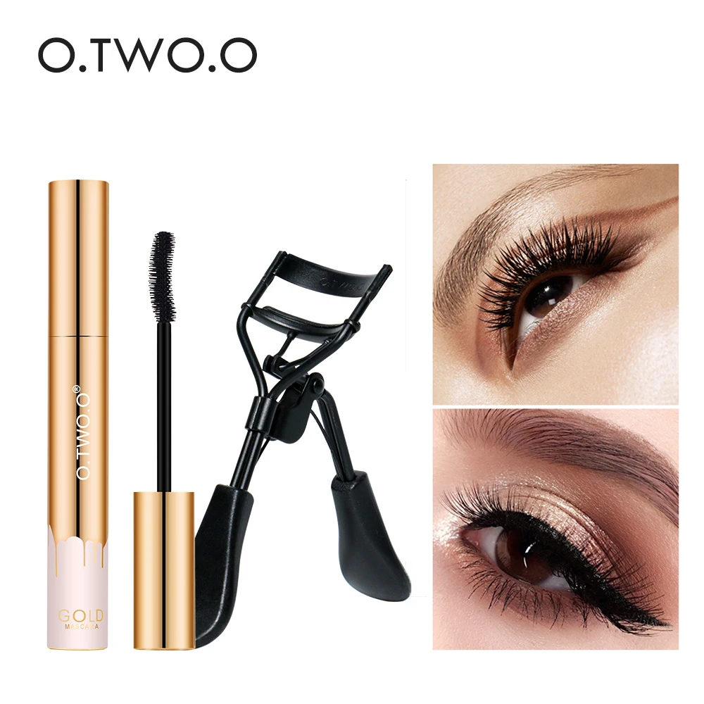 Makeup Set Mascara Eyelash Curler Eyelash Extension Curling Waterproof Long-lasting Thick Mascara Make Up for Eyes 2pcs