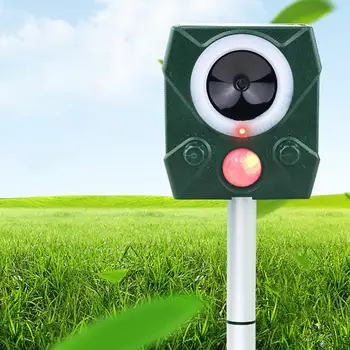 

Garden Solar Powered Ultras onic Outdoor Animal Repeller Motion Sensor Flash Light Dog Cat Raccoon Rabbit Animal Dispeller
