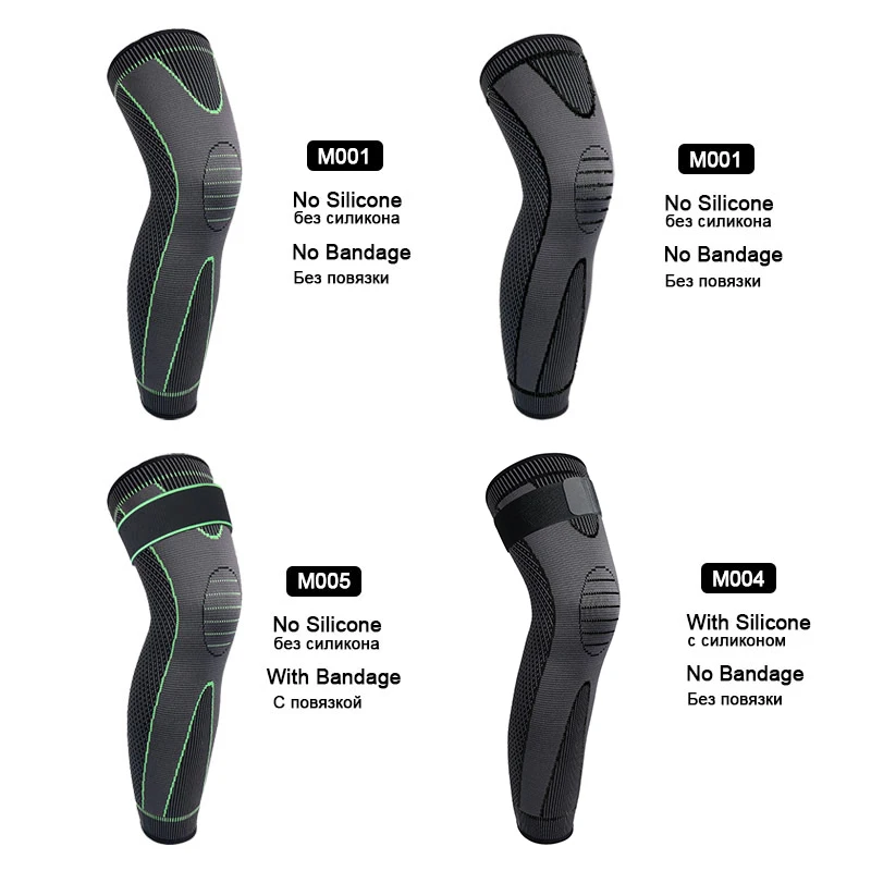 SKDK Anti-Slip Lengthen Knee Pad Long Leg Sleeve Bandage Compression Knee Brace Sports Warmth Leg Support Elastic Protector