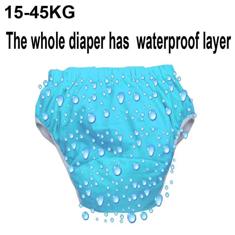 Washable Older Children Cloth Diaper Cover Teen Nappies Waterproof Large size Baby Cover Reusable Underwear 15-45KG