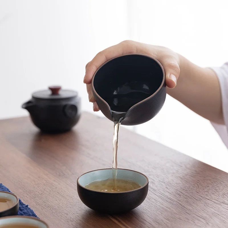 TANGPIN черная посуда керамическая чайник gaiwan фарфорная чашка для чая gaiwan чайные наборы портативный дорожный чайный сервиз набор