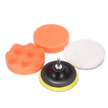 

4pcs 4 inch Car Polish Polishing Buffer Pad Sponge Kit M10 Drill Adapter Universal for Car Cleaning Polishing Tool