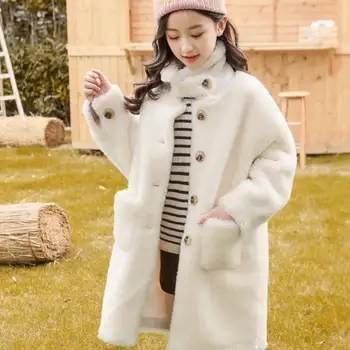 

New Warm Clothes Age For 6 8 10 12 13 14 Teenagers Autumn Winter Baby Kids Girl Solid Outerwear Fur Fur Girls Jackets Coats