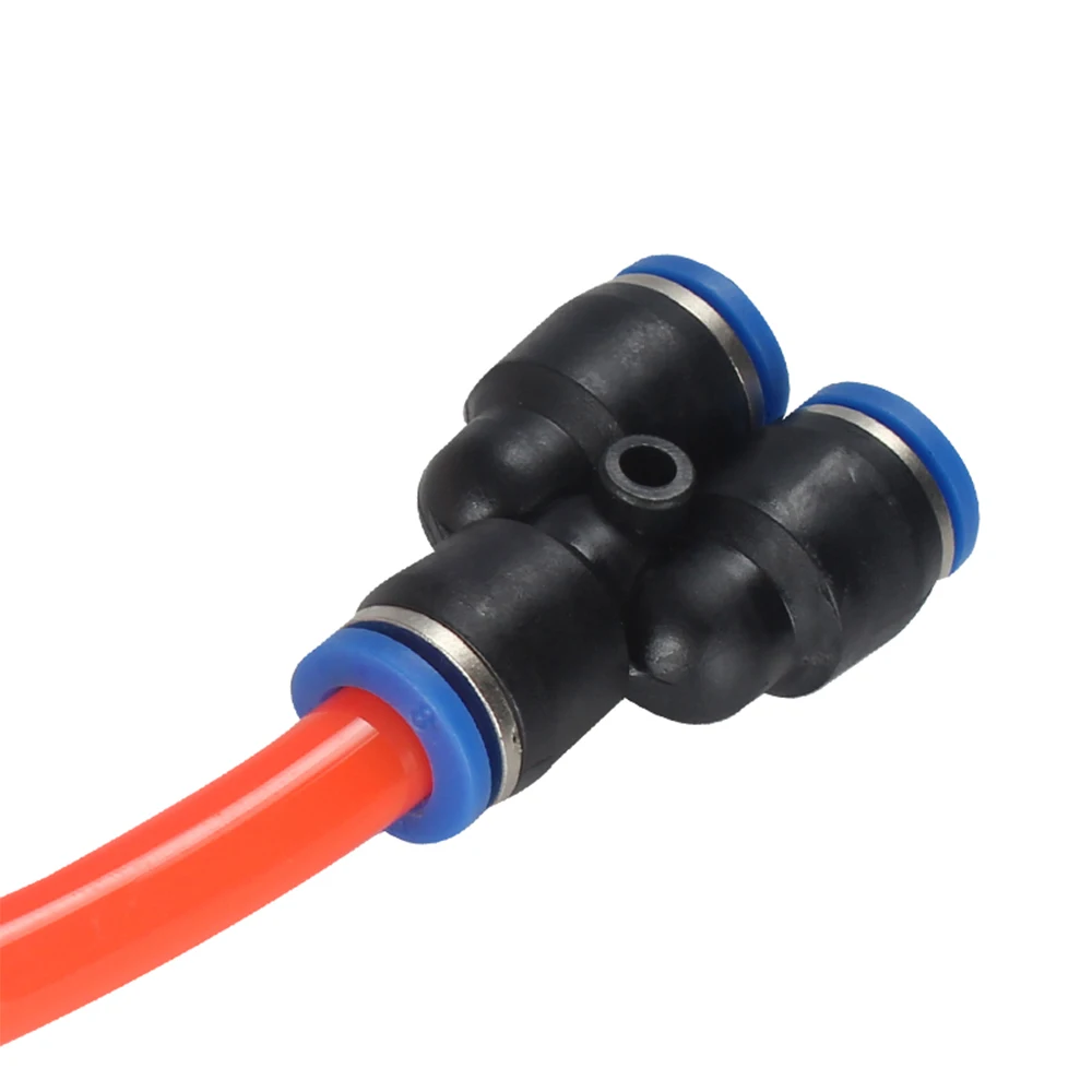 PU PE PY pneumatic connector plastic quick connector water pipe trachea hose 4 6 8 10 12 14 16mm in-line tee connector