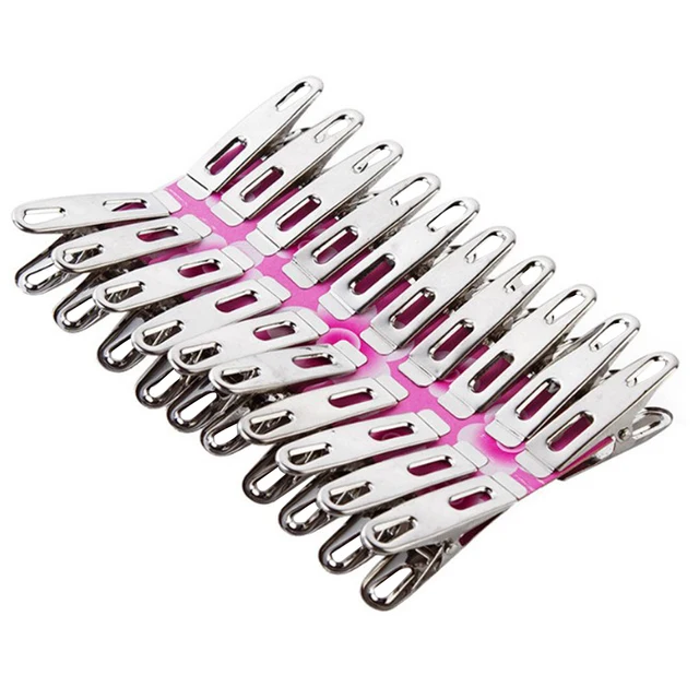 40 db Praktikus Rozsdamentes Acél Ruhák Csapok Klipek Zokni Bilincsek Papír Kézműves Dekorációs Mini Méret