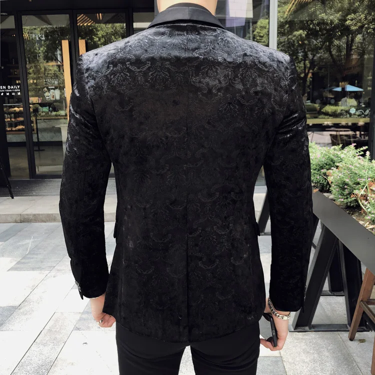 Весна размера плюс 5xl британский стиль ночной клуб Chaqueta Hombre Банкетный жаккардовый Мужской Блейзер сценическая одежда певцы одежда для вечеринки