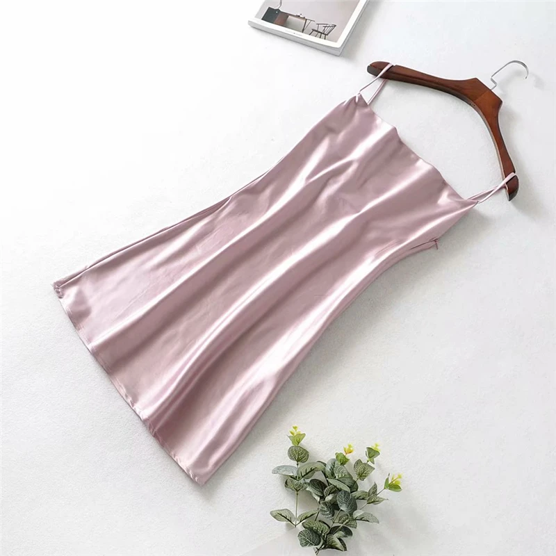 Vintage chic women sleeveless beach strapless mini dresses Ladies Summer satin happie dress vestidos