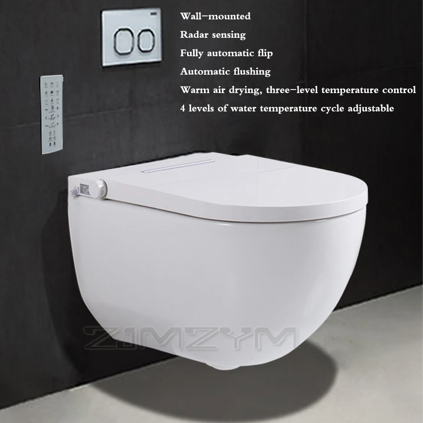 Wallmounted Smart Toilet Fully Automatic Clamshell Automatic Flushing