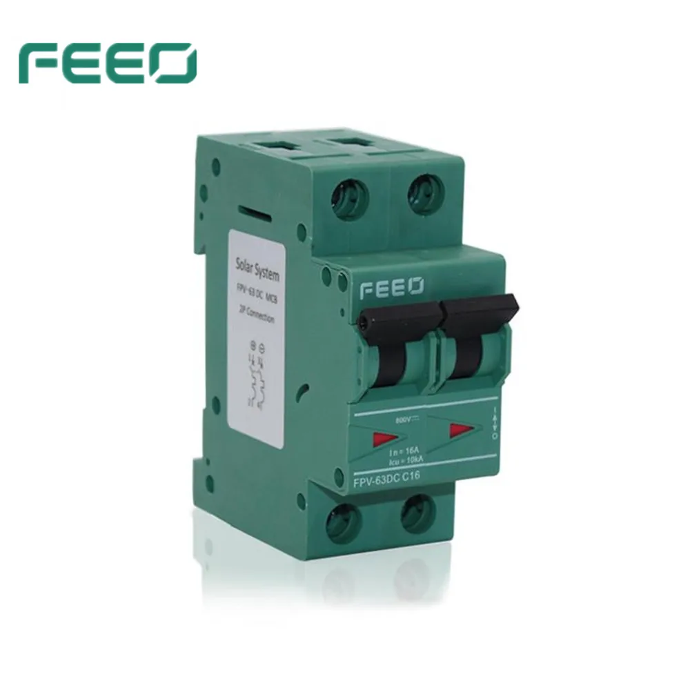DC 400V 6KA Miniature Circuit Breaker 2P 2 Pole 16A Air Switch PV Solar System