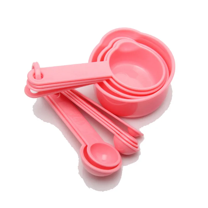 10 шт./компл. розовый Пластик мерные ложки чашки мерный набор Инструменты для выпечки Кофе Кухня аксессуары C1161 c