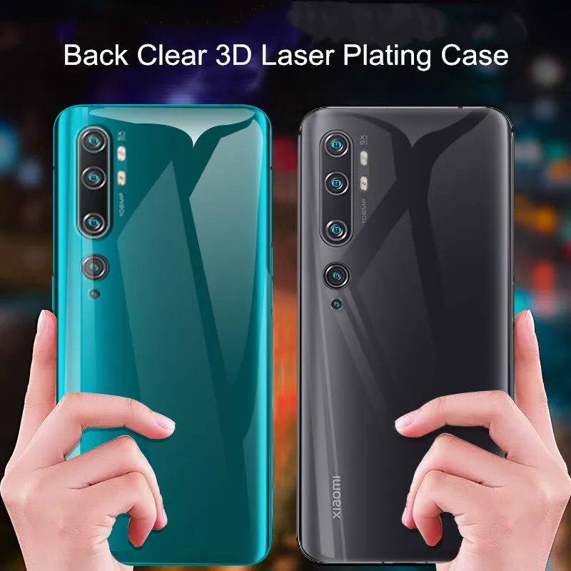 Soft Laser Plating Transparent Crystal Back Phone Case