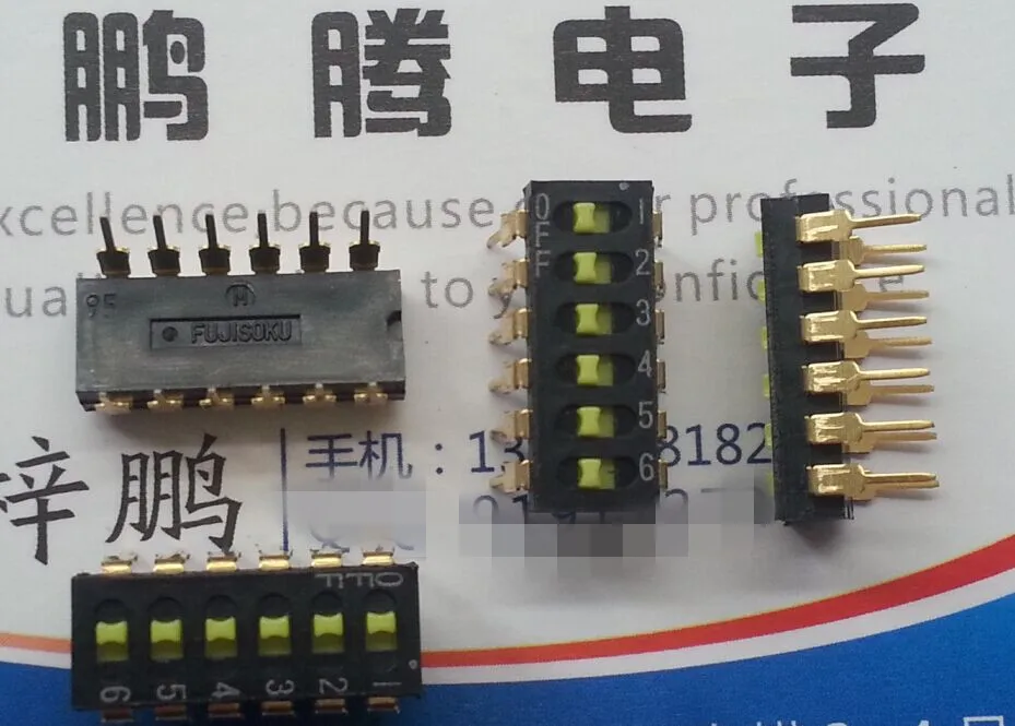

1PCS Original FUJISOKU DSS806 6-bit dial code switch key type flat dial 2.54mm foot pitch gold-plated feet