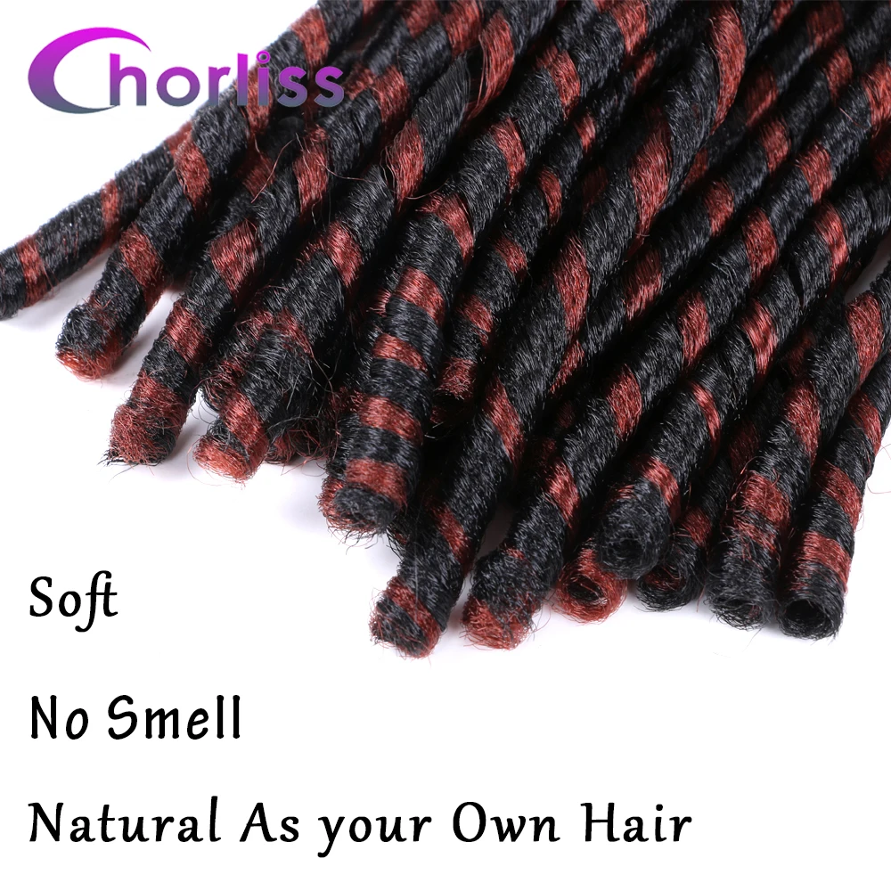 Ombre Goddess мягкие дреды цветные вязанные крючком косы Chorliss Jumbo DREAD прическа синтетические Locs плетение волос для наращивания