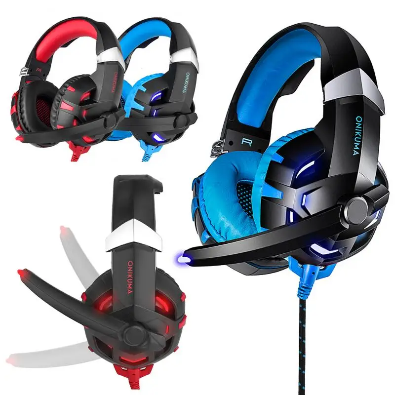 Новинка ONIKUMA K2 PS4 игровая гарнитура casque PC стерео наушники с гарнитурой с микрофоном светодиодный фонарь для ноутбука планшета