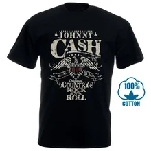 Футболка с надписью «Rock N» и надписью «Johnny Cash»; размеры s, m, l, Xl, 2Xl; Новинка; Официальная футболка