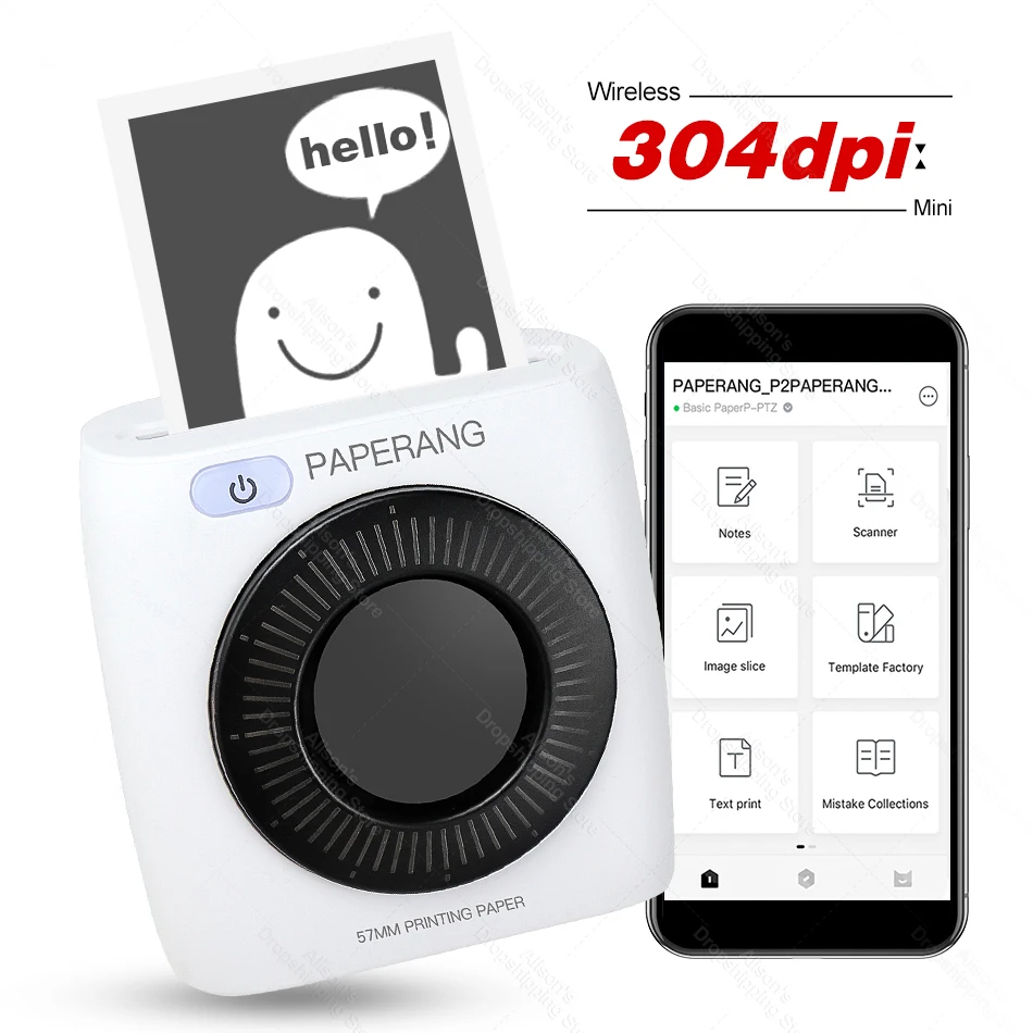 Paperang P2 HD мини карманный беспроводной бумажный фотопринтер Bluetooth портативный
