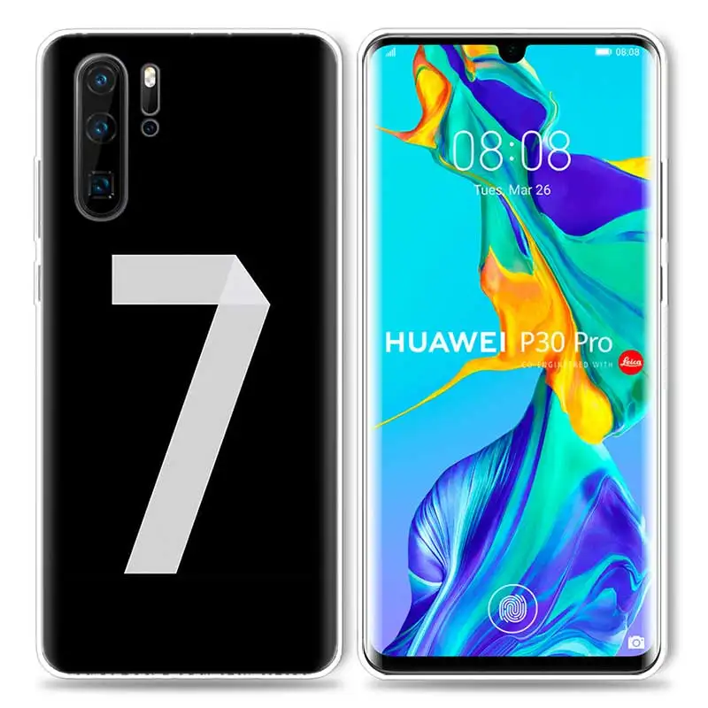 S09 Чехол с номером 10 для huawei P20 P30 P Smart Z Plus P10 P9 P8 mate 30 10 20 Lite Pro силиконовый чехол для телефона - Цвет: S09