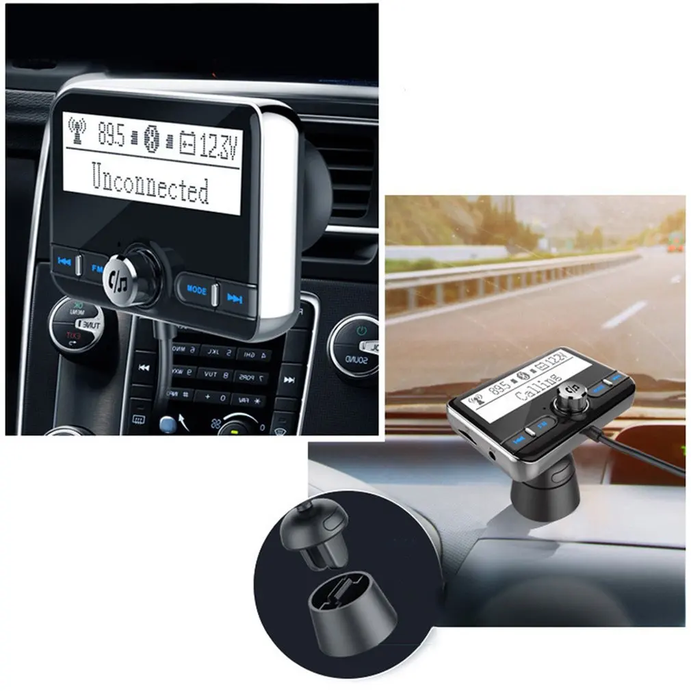 Fm-передатчик Aux модулятор Bluetooth Handsfree автомобильный комплект автомобильный аудио mp3-плеер с 3.1A Быстрая зарядка двойной USB Автомобильное зарядное устройство комплект