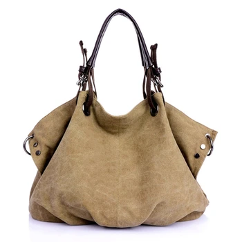 

Women Canvas Messenger Bags Female Crossbody Bags Solid Shoulder Bag Fashion Casual Designer Female Handbag Large Capacity Tote