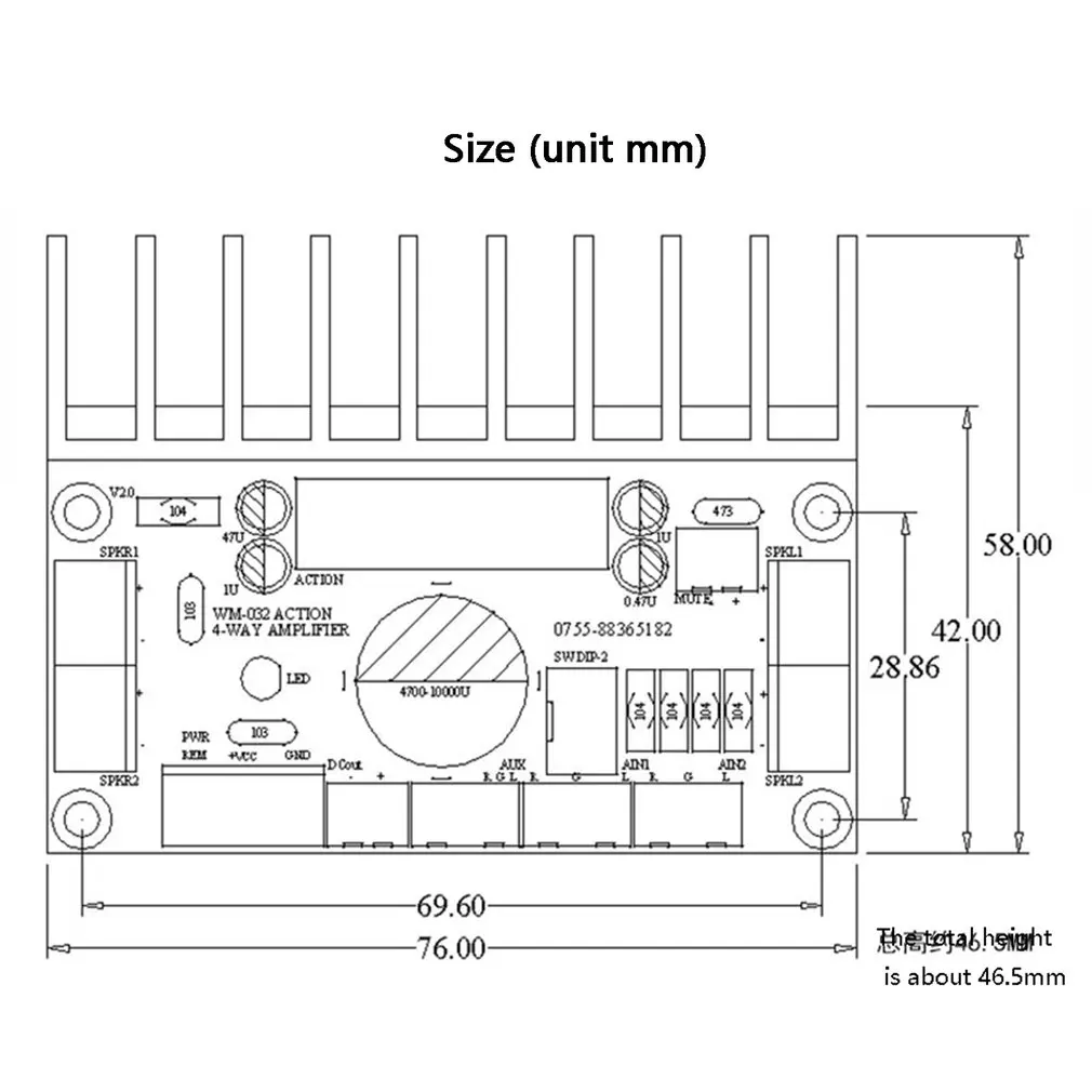 Hi Fi MOSFET TDA7850 4 канальный Главная Плата усилителя автомобильный аудио усилитель