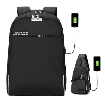 

sac a dos femme 2019 USB interface Student backpacks Anti-theft password lock laptop school bags mochila mulheres