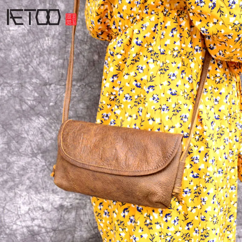 AETOO New Original handmade leather ladies envelope bag shoulder Messenger mini | Багаж и сумки