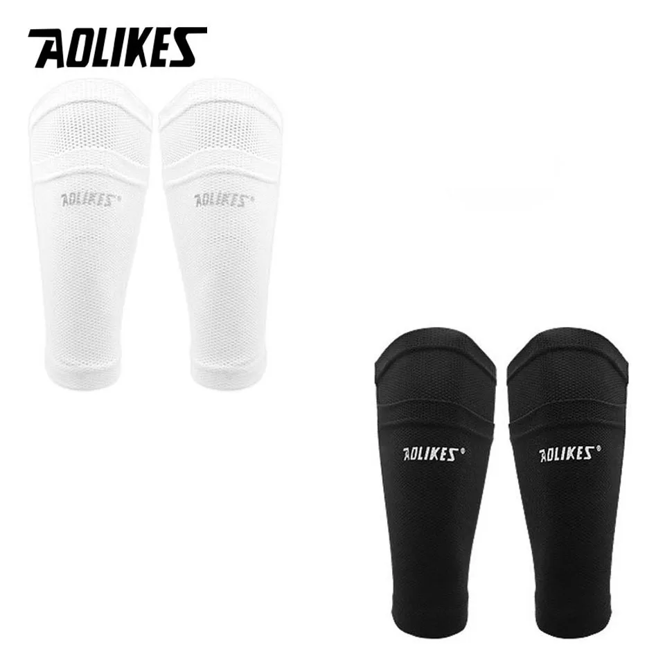 AOLIKES Soccer Protective Socks Shin Guard With Pocket For Football Shin Pads Leg Sleeves Support Adult Calf Support Sock 1 Pair shin guard pads soccer shin guards