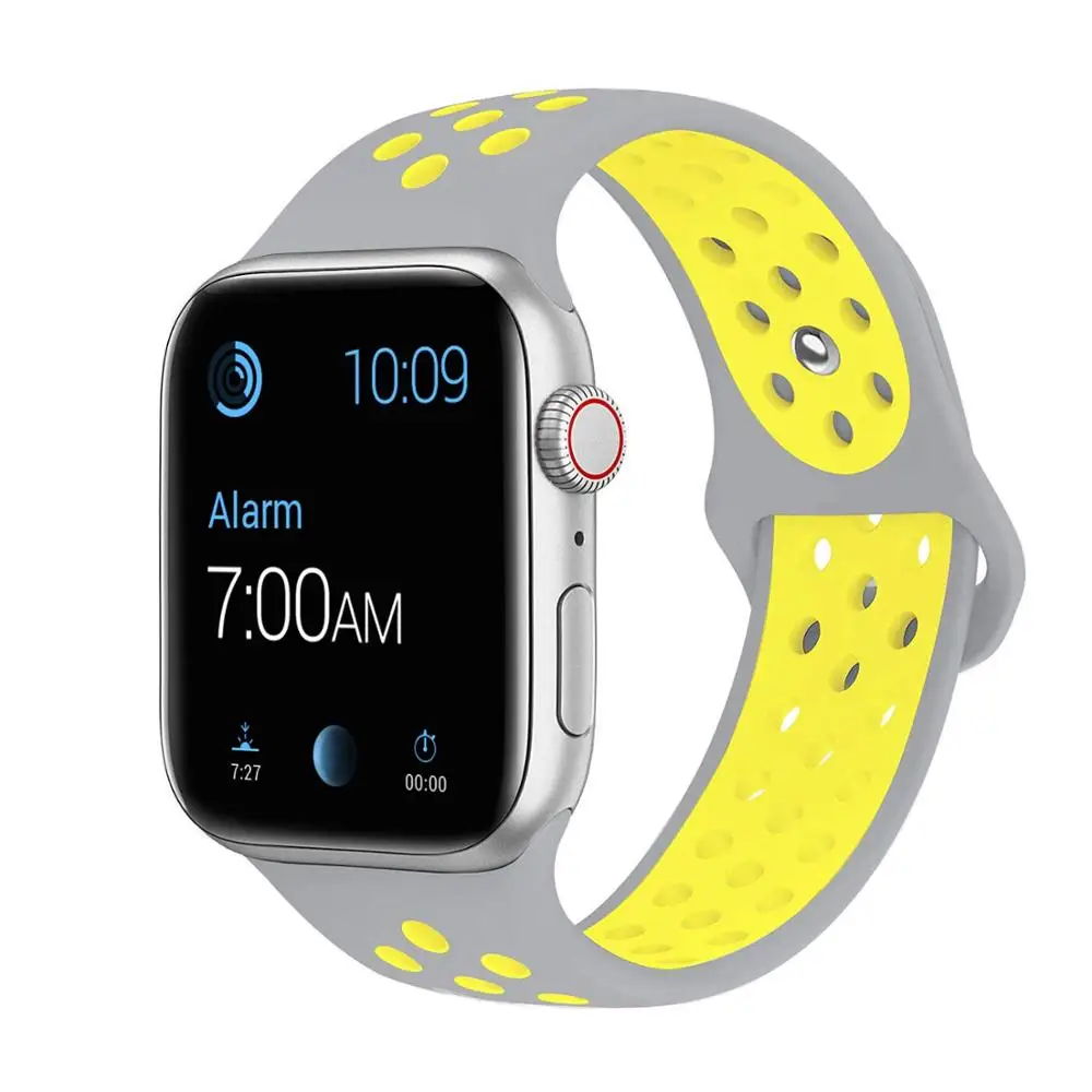 Ремешок для Apple Watch 4, 3, 2, 1, 42 мм, 38 мм, 40 мм, 44 мм, браслет, силиконовый ремешок для iwatch sports series 4, 3, 2 и 1 - Цвет ремешка: 27