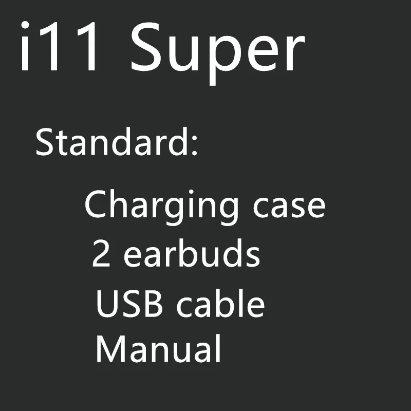 i11super standard I11 супер 1:1 TWS всплывающие 5 часов мощности беспроводные наушники Bluetooth наушники 8D бас наушники PK W1 чип i11 - Цвет: i11super standard