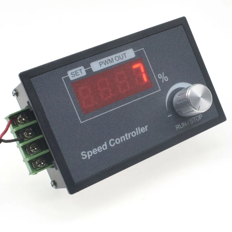 Digital Display 0~ Adjustable DC 6-60V 30A DC Motor Speed Controller PWM 12V 24V 48V Adjustable Frequency