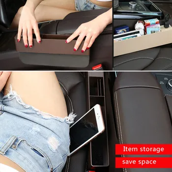 

Multi-function Storage Box Leather Box Car Change T Slit Storage Box Use The Side Of The Space Near The Car Seat #yl10