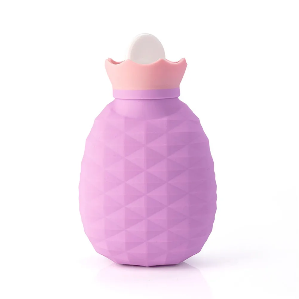 Purple Новая силиконовая грелка в форме ананаса для рук, согревающая сумка для зимы 200 мл - Цвет: Purple