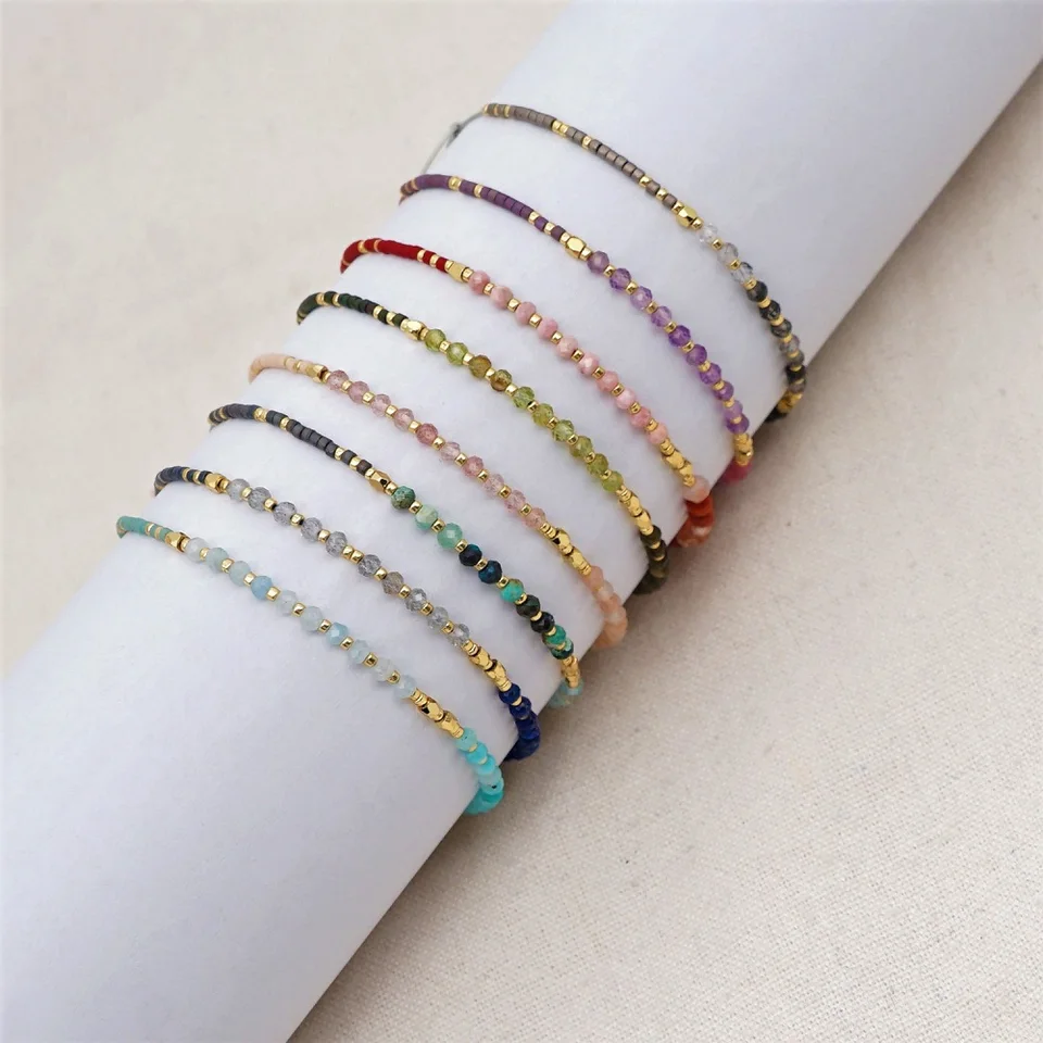 Seed Bead Bracelet Tutorial Handmade  Rose Gold, No Gemstone, Dainty Beaded  Bracelet For Everyday Wear Seed Bead Flower Bracelet