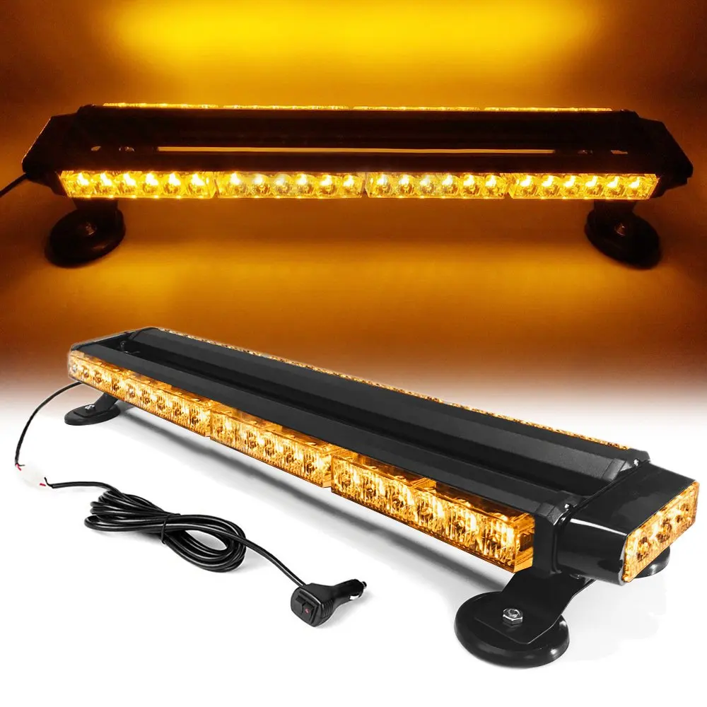 Car Accessories Led Light Bar 12V Strobe White Waterproof Led Bar Car Combo Working Light 54Leds For Jeep Warning Trunk Strobe