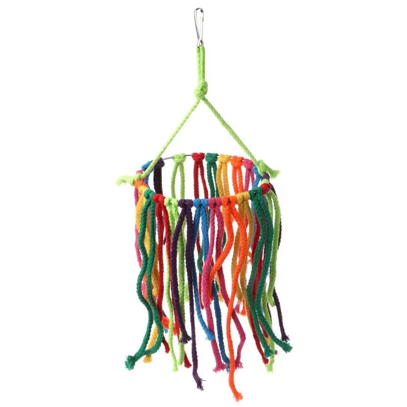 Colorful Parrot Toy Parakeet Bite Pulling Rope Toys Universal Gift Pet Supplies Home Balcony Garden Decoration 090C