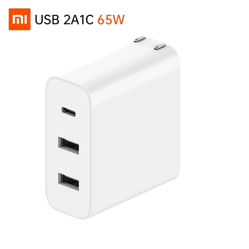 Оригинальное зарядное устройство Xiaomi портативное с 4 портами USB 5 В/7A 65 Вт дорожное