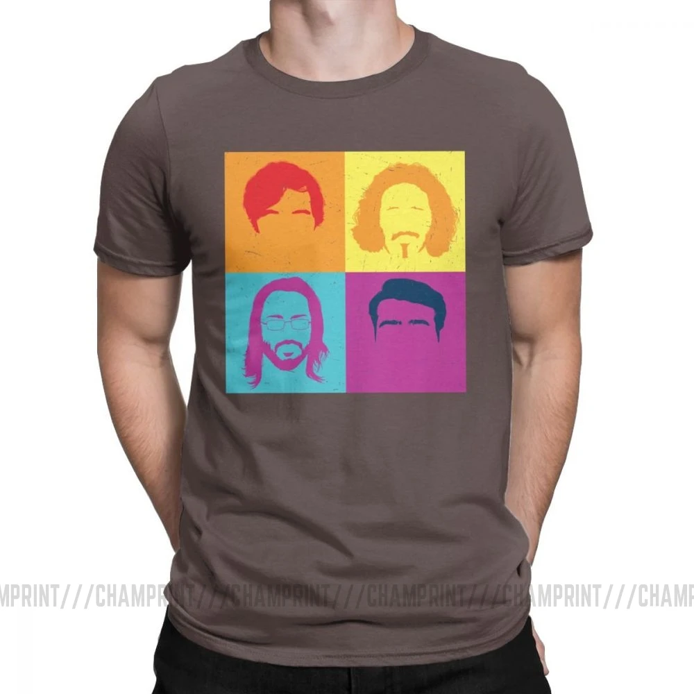 Sil-ICONIC Silicon Valley футболка для мужчин Aviato Hooli Geek Tv Richard забавные хлопковые футболки с коротким рукавом топы с принтом - Цвет: Коричневый